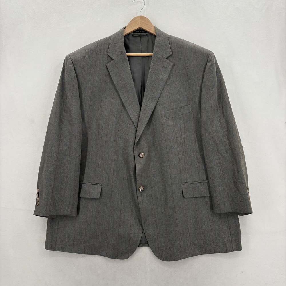 Lauren Ralph Lauren Blazer Mens 48S Gray Herringbone Silk Wool Sport Coat Jacket